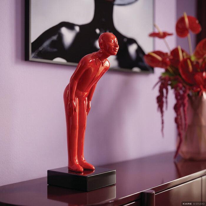 [32985] Figurine décorative Welcome Guest rouge PM - 2
