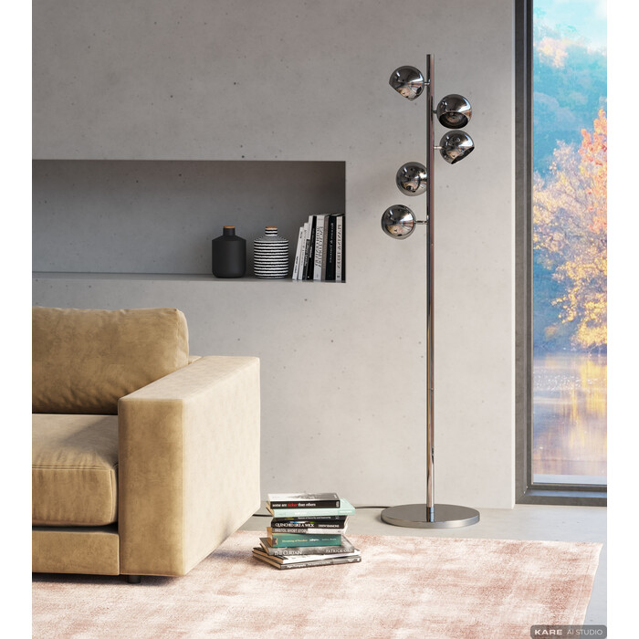 Floor Lamp Calotta Chrome 5-lite