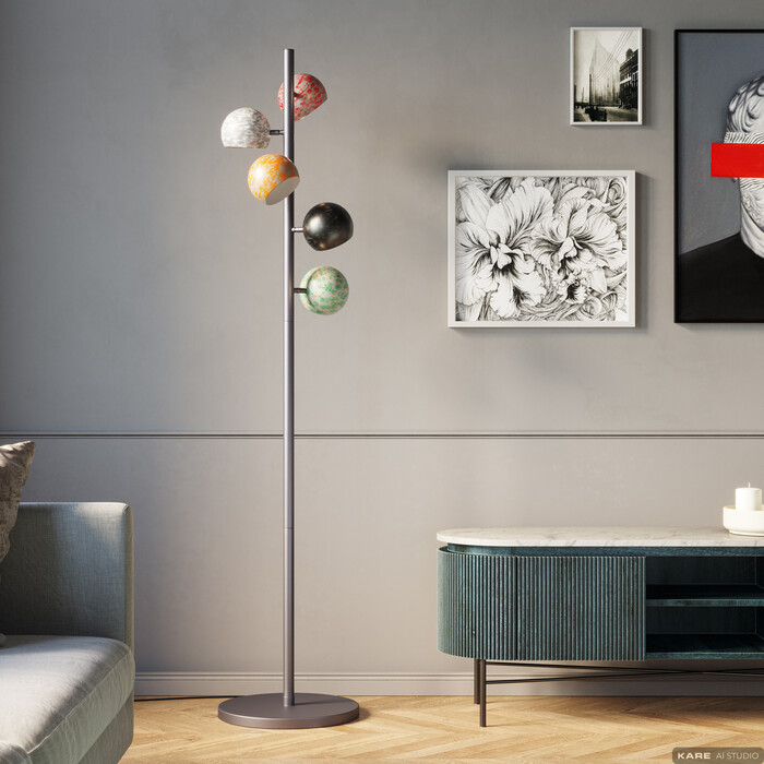 Floor Lamp Calotta Antico 5-lite