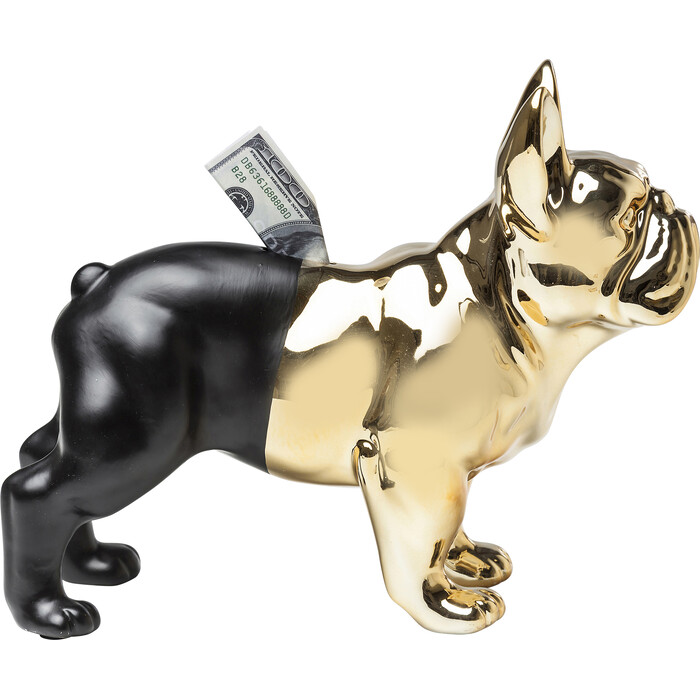 Kotak Duit Bulldog Gold-Black