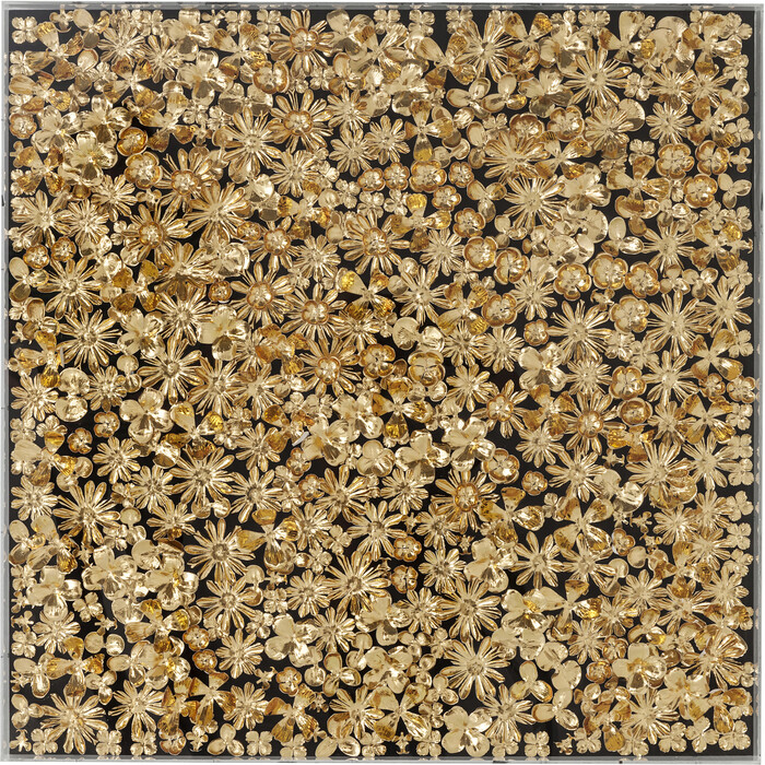 Cuadro Gold Flower 120x120cm