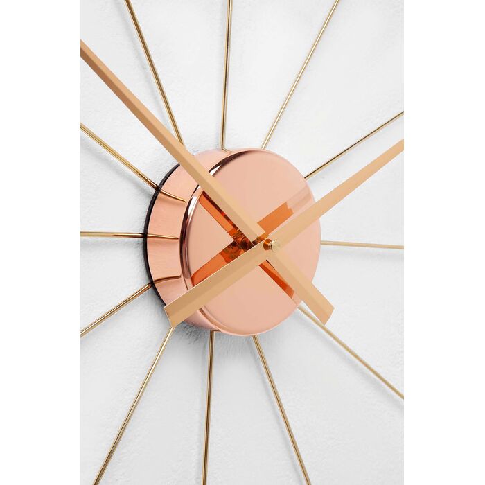 [39279] Wall Clock Like Umbrella Rose Gold - 3