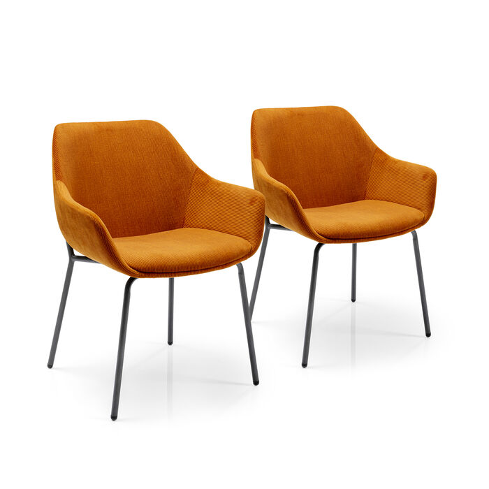 Chair with Armrest Avignon Orange (2/Set)
