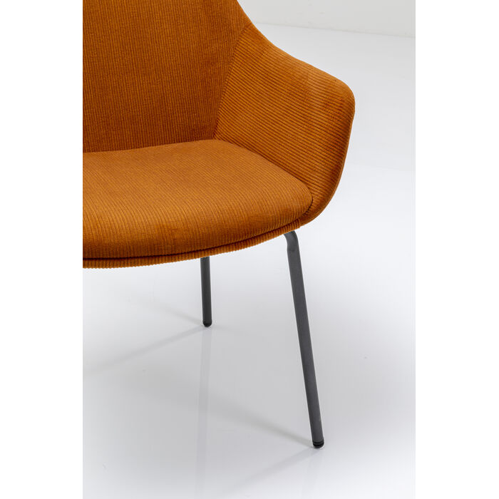 [40035] Chair with Armrest Avignon Orange (2/Set) - 3