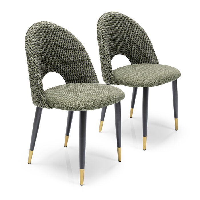 [40038] Chaise Hudson vert (2/Set)