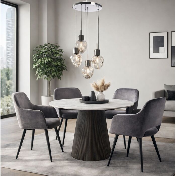 [40378] Set Dining Francisco Glenn Gri (5/part) - 1