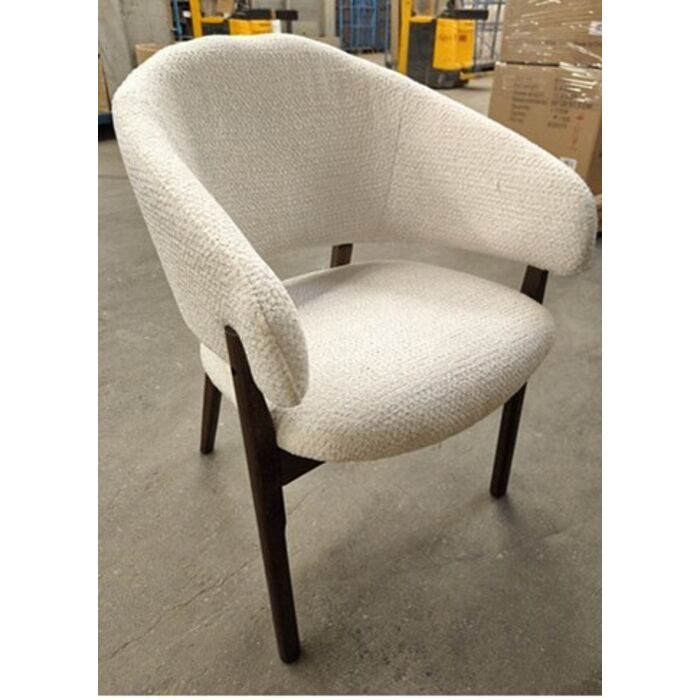 Chair with Armrest August Ecru Melange Dark