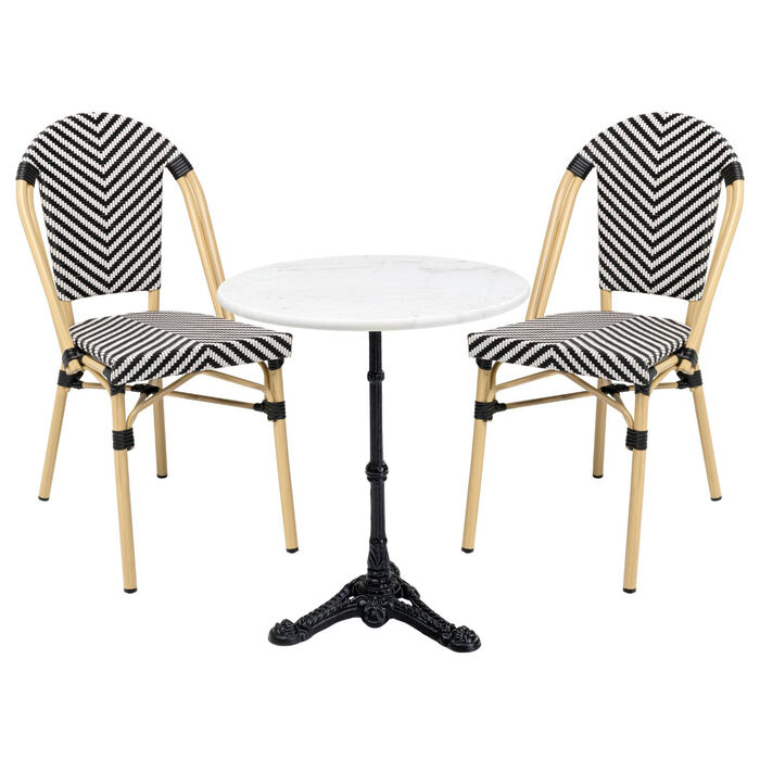 Garden Set French Bistro black (3/part)