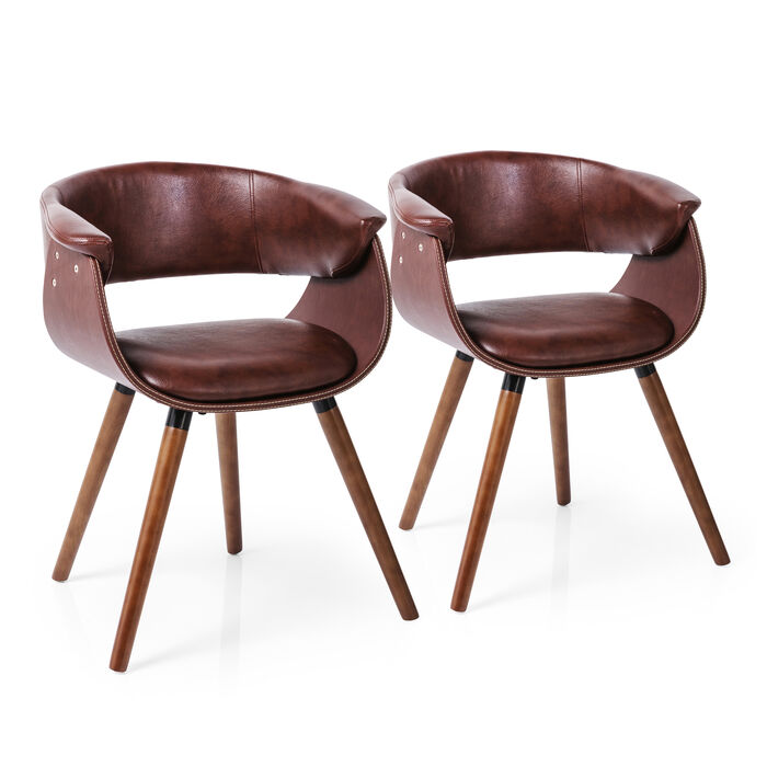 Chair with Armrest Monaco Nougat (2/Set)