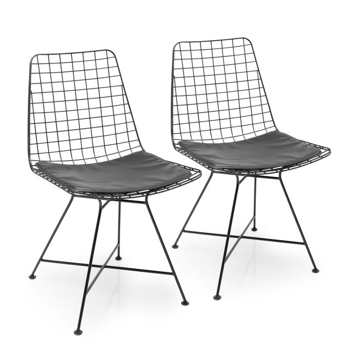 [43113] Silla Grid negro (2/Set)