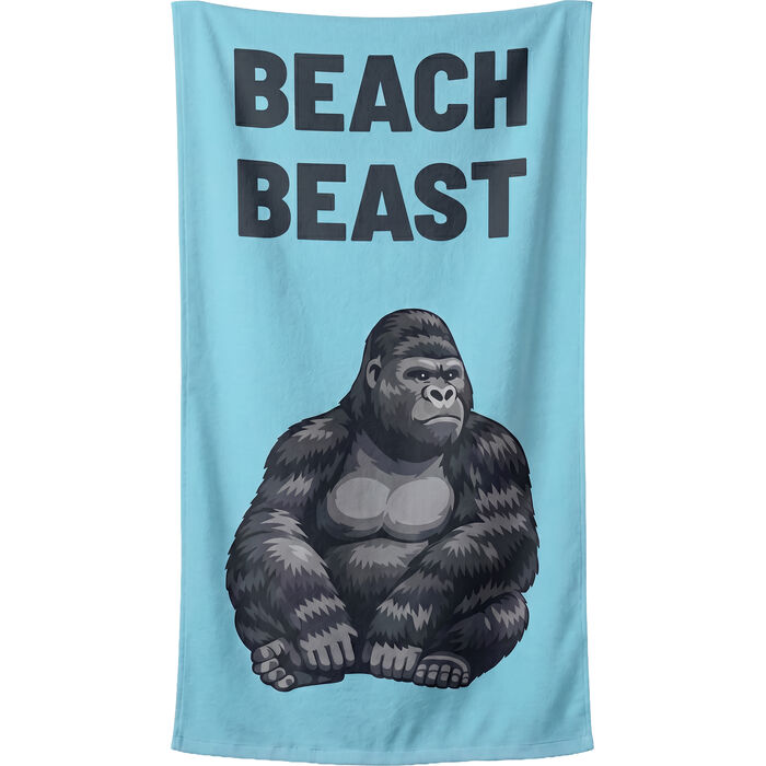 Tuala Pantai Beast Biru 90x170cm