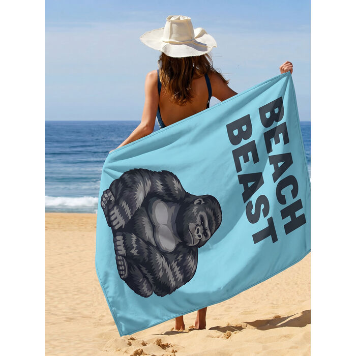 Tuala Pantai Beast Biru 90x170cm