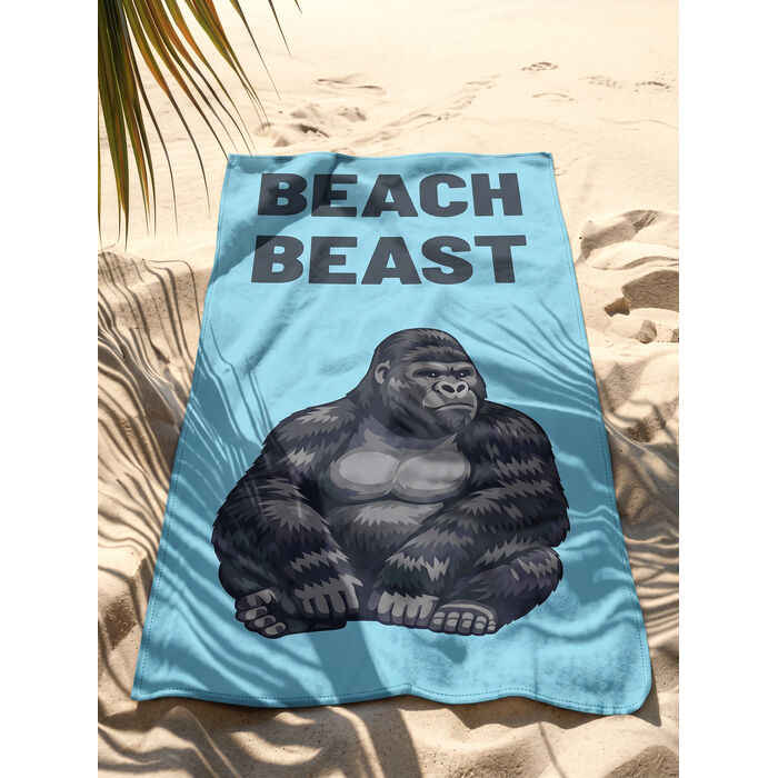[44136] Serviette de plage Beast Bleu 90x170cm - 2