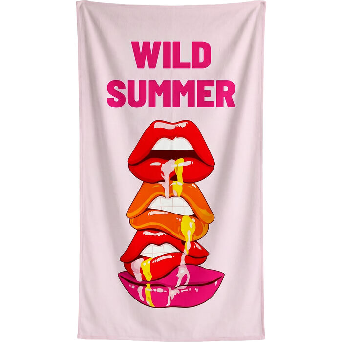 Tuala Pantai Wild Summer Merah Jambu 90x170cm