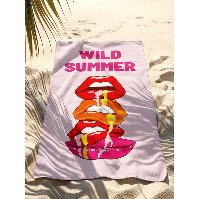 [44146] Serviette de plage Wild Summer Rosa 90x170cm - 2