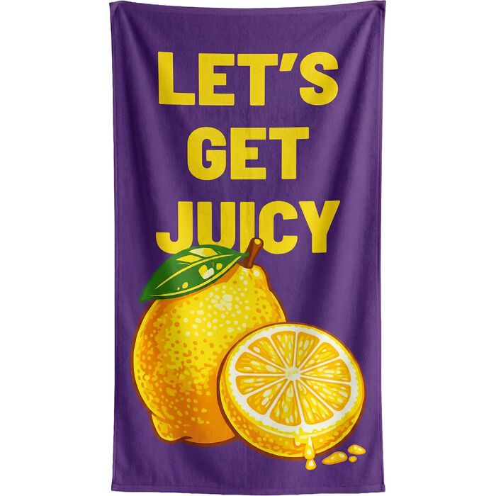 Tuala Pantai Juicy Lemon Lilac 90x170cm