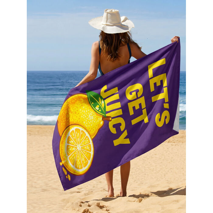 Tuala Pantai Juicy Lemon Lilac 90x170cm