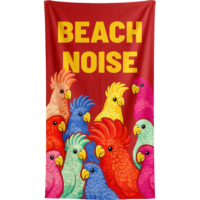 Tuala Pantai Exotic Birds Merah 90x170cm