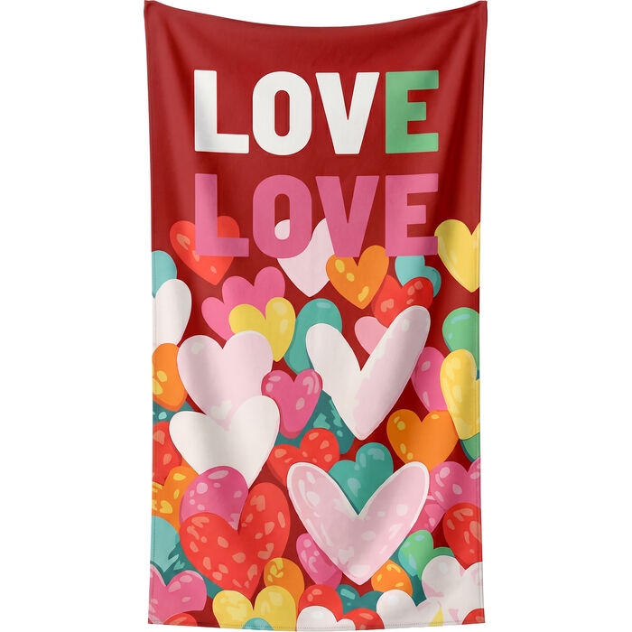 Tuala Pantai Big Love Merah 90x170cm