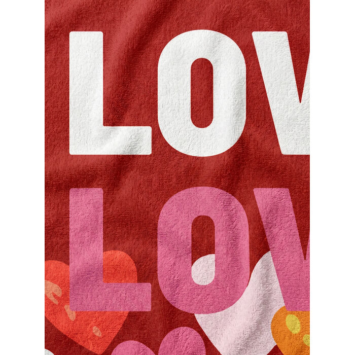 [44159] Toalla playa Big Love Rojo 90x170cm - 3