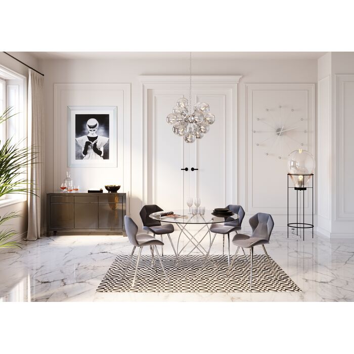 Chair Viva Grey Chrome (2/Set)
