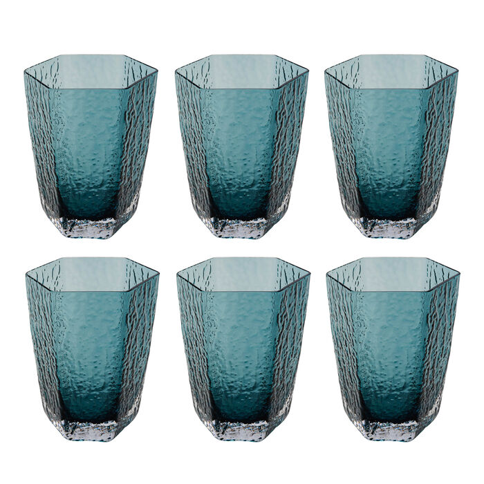 Water Glass Cascata Blue (6/Set)