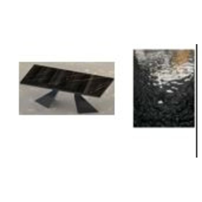 [45818] Mesa Gloria Bubble Negro 200x100cm