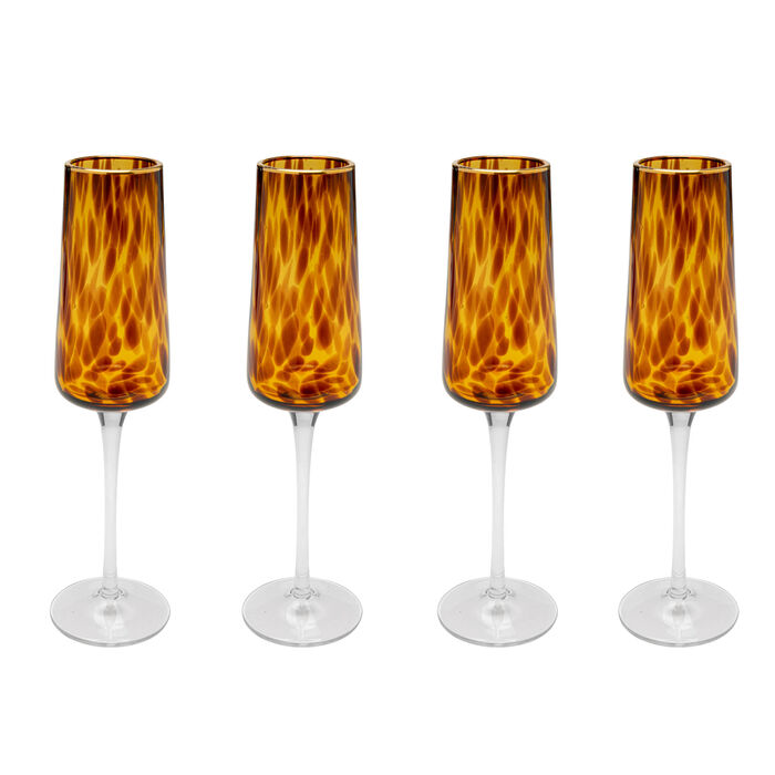 Champagne Glass Caramel (4/Set)