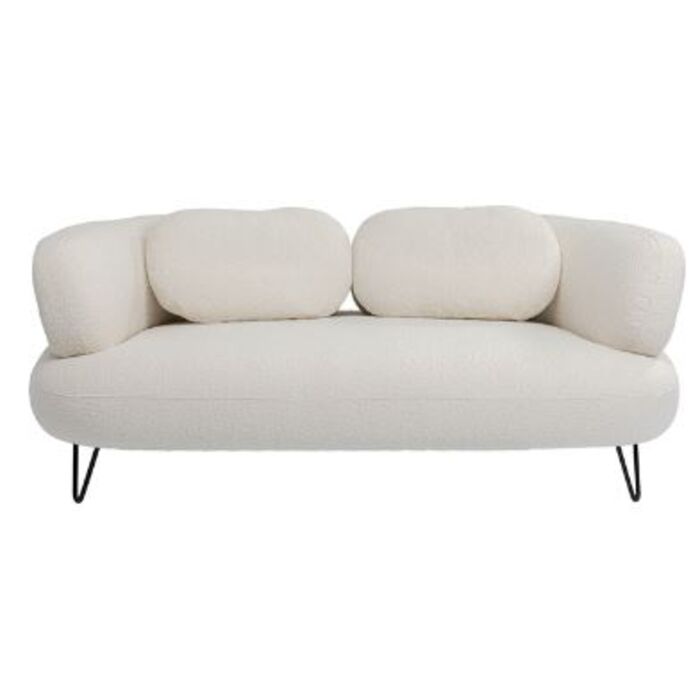 Sofa Peppo 3-Seater White 222cm