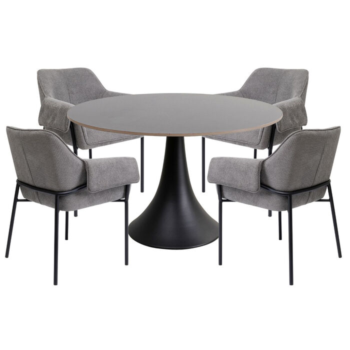 Dining Group Bess Possibilita Grey (5/part)
