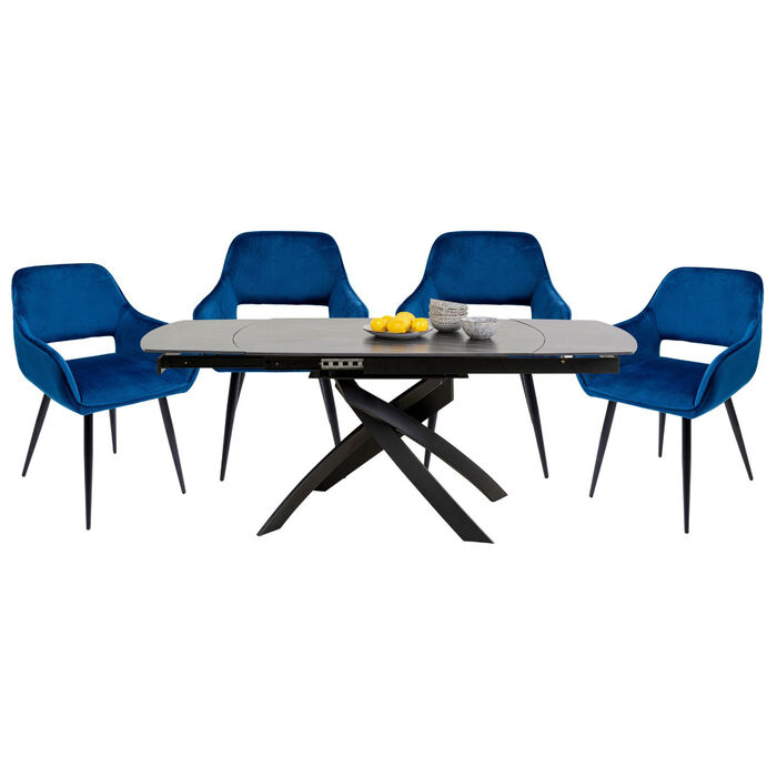 Dining Group Francisco Twist Blue (5/part)