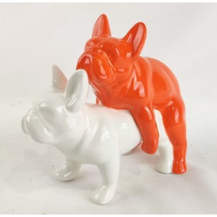 Deco Figurine Love Dogs Orange
