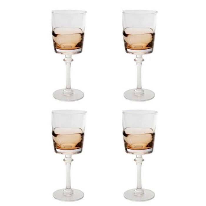 Red Wine Glass Mimi Amber 21cm (4/Set)
