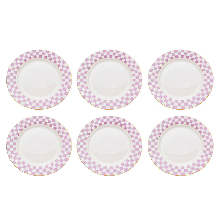 Plate Harlequin Purple Ø21cm (6/Set)
