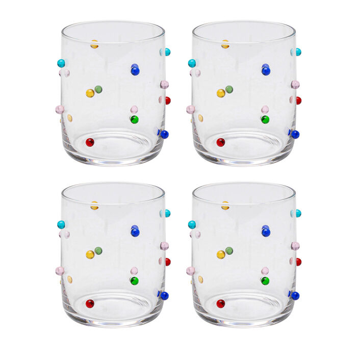 Tumbler Party Dots 9cm (4/Set)