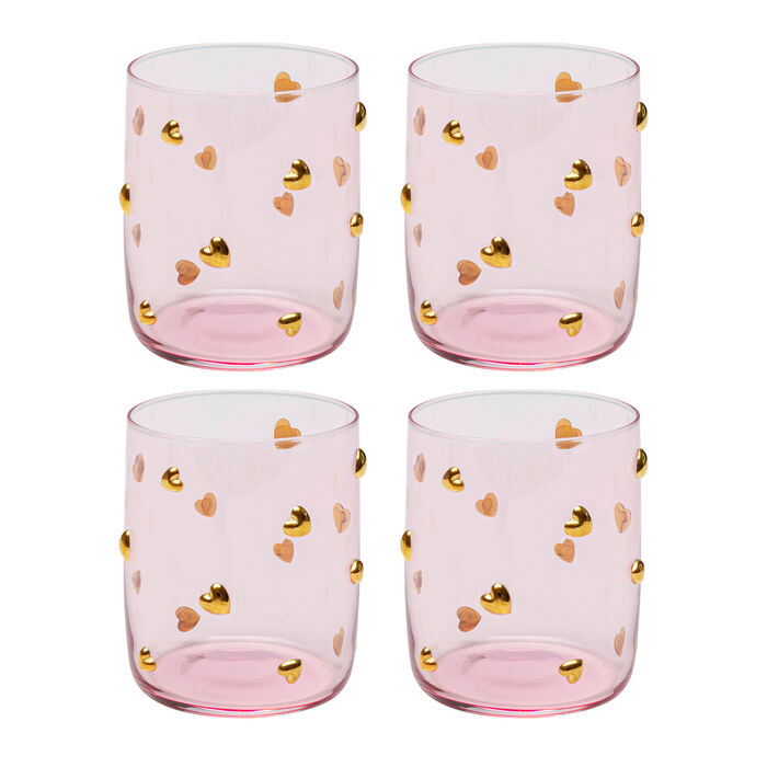 Tumbler Party Hearts 9cm (4/Set)