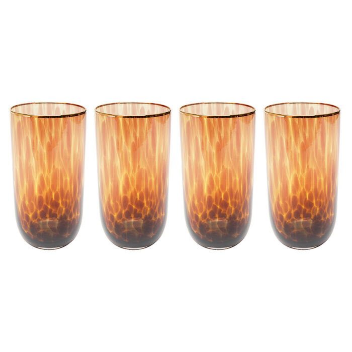 Long Drink Glass Caramel 16cm (4/Set)