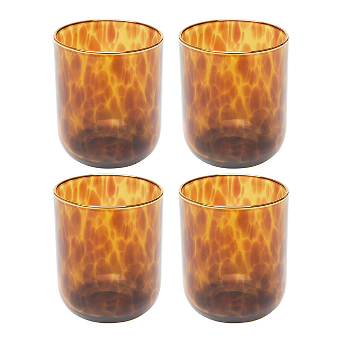 Water Glass Caramel 10cm (4/Set)