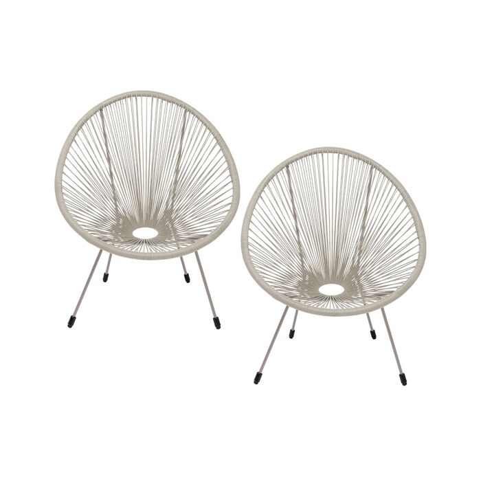 [47424] Fauteuil Acapulco Mono greige (2/Set)