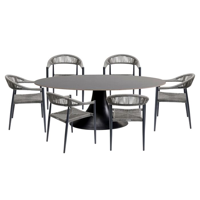 Garden Set Palma Possibilita 220cm Grey (7/part)