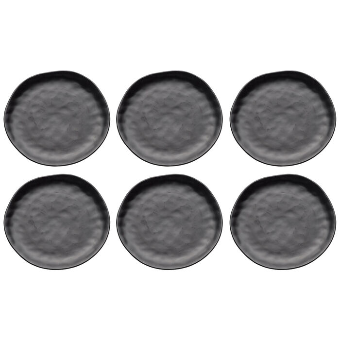 Plate Organic Black Ø26cm (6/Set)