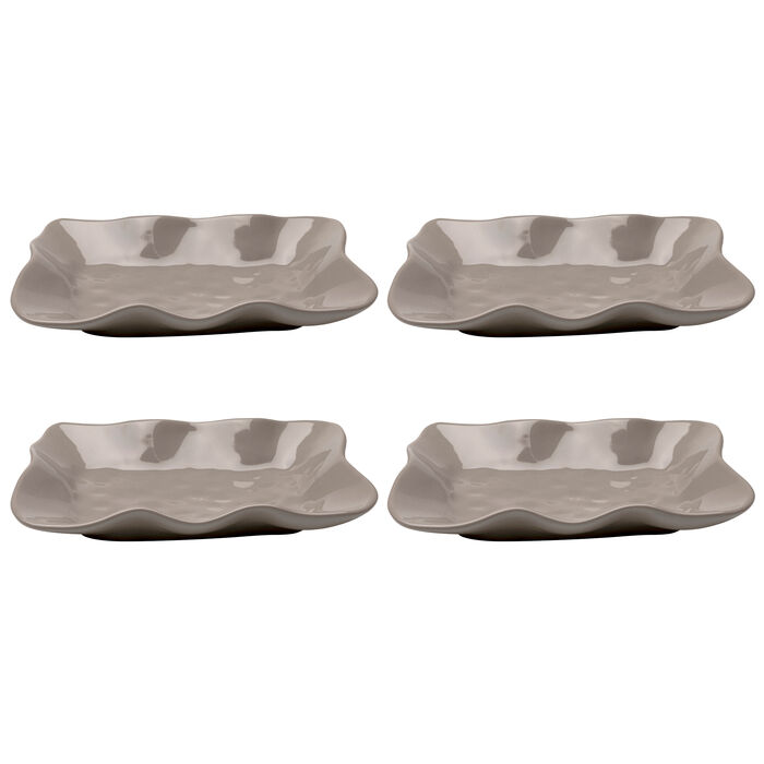 Serving Plate Organic Grey 17x26cm (4/Set)