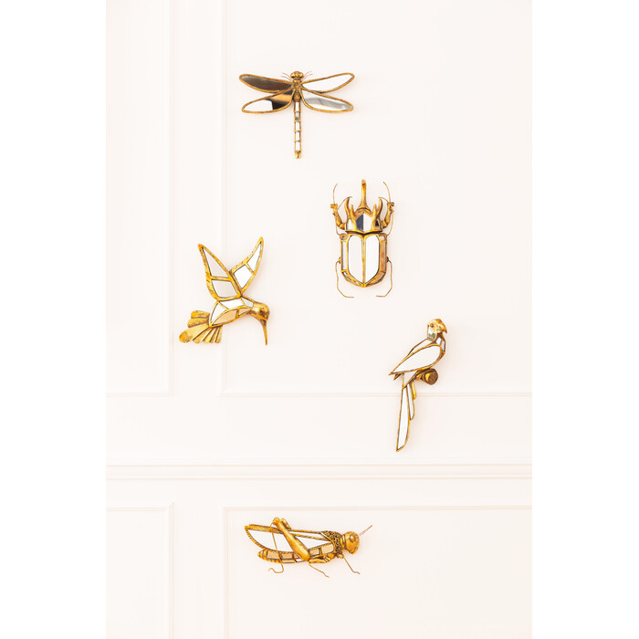 Wall Object Parrot Mirror 15x43cm