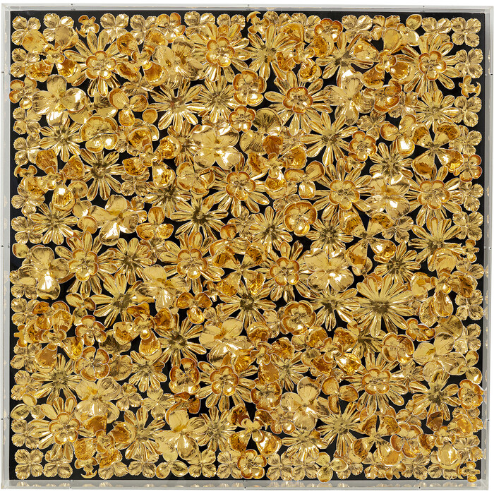 Cuadro Gold Flower 80x80cm