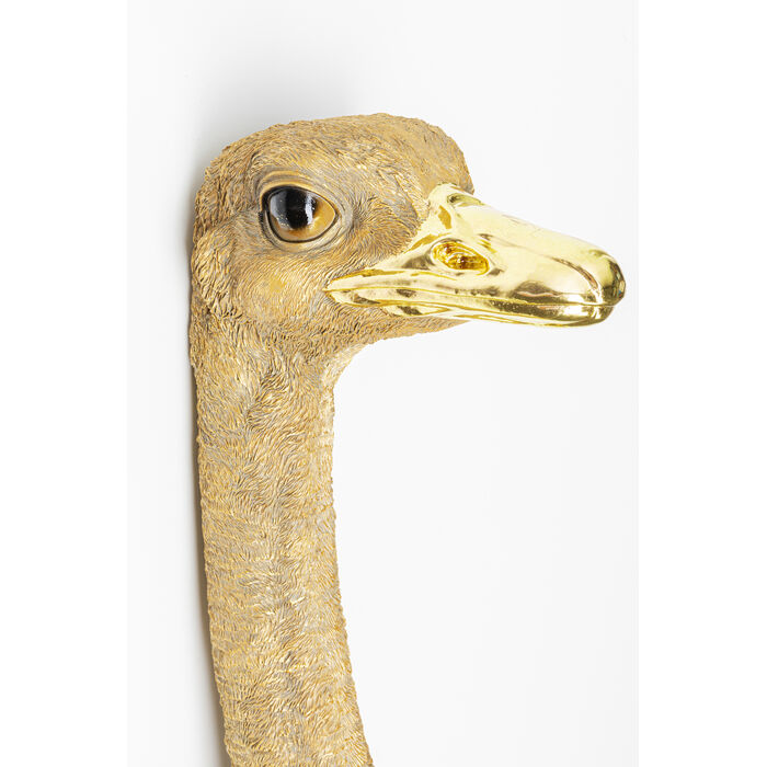 [51492] Objet mural Ostrich doré 19x72cm - 4