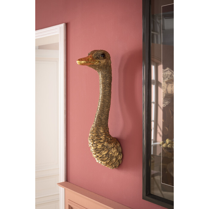 Wall Object Ostrich Gold 19x72cm