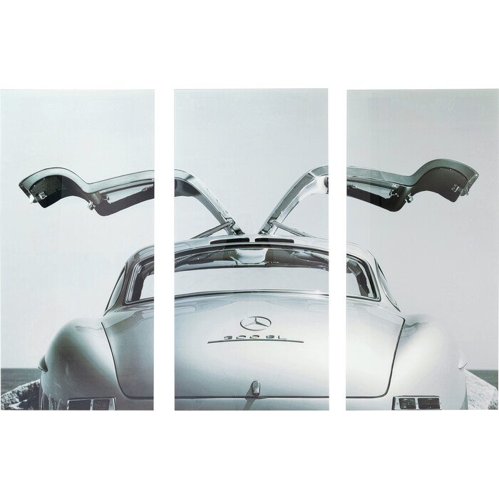 [51522] Gambar Kaca Triptychon Oldtimer Back 240x160cm