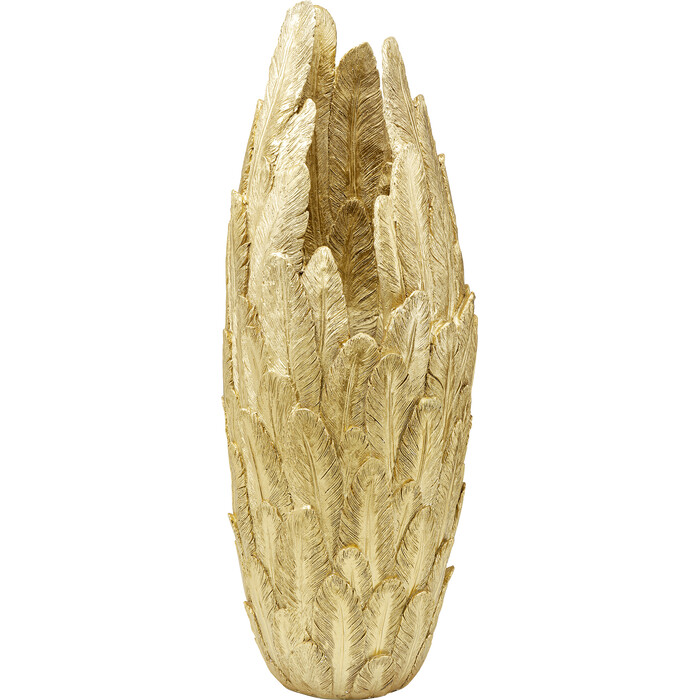 [51559] Vase Feathers Gold 80cm