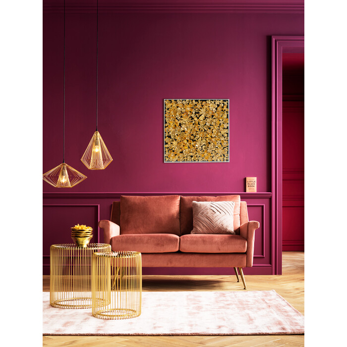 Cuadro Gold Flower 60x60cm