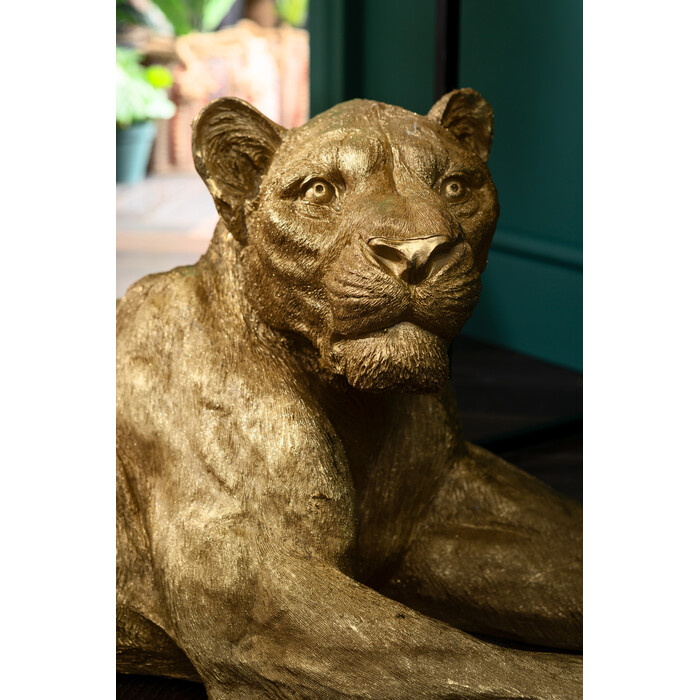 [51727] Figurine décorative Lion doré 113cm - 2